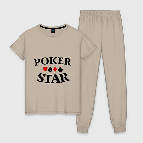Женская пижама Poker Star / Миндальный – фото 1