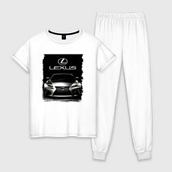 Пижама хлопковая женская Lexus - этим всё сказано!, цвет: белый