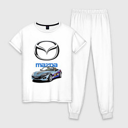 Пижама хлопковая женская Mazda Japan, цвет: белый