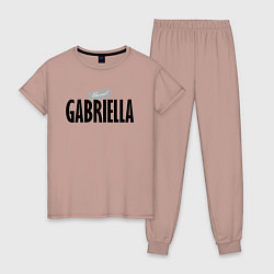 Пижама хлопковая женская Unreal Gabriella, цвет: пыльно-розовый