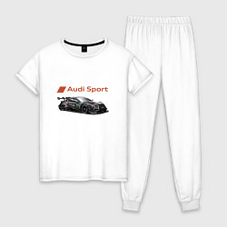 Пижама хлопковая женская Audi sport Power, цвет: белый