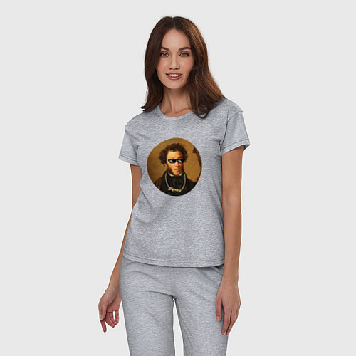 Женская пижама Пушка! / Меланж – фото 3