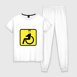 Женская пижама Весёлый инвалид - знак дорожный