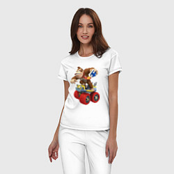 Пижама хлопковая женская Donkey Kong Super Mario Nintendo, цвет: белый — фото 2