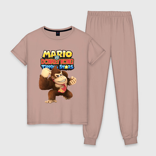 Женская пижама Mario Donkey Kong Nintendo Gorilla / Пыльно-розовый – фото 1