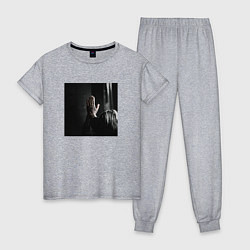 Пижама хлопковая женская ДЖИЗУС АЛЬБОМ БЕЗ НАЗВАНИЯ, цвет: меланж