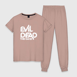 Пижама хлопковая женская Logo Evil Dead, цвет: пыльно-розовый