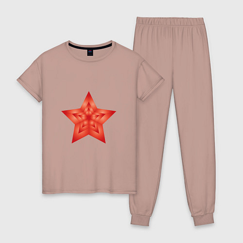 Женская пижама Звезда векторная / Пыльно-розовый – фото 1