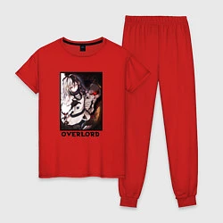 Пижама хлопковая женская Оверлорд art, цвет: красный