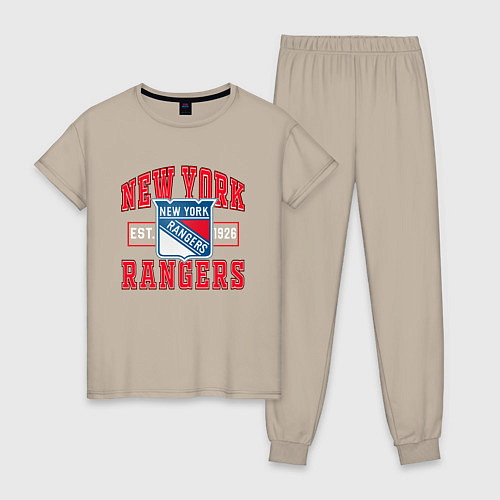 Женская пижама NY RANGERS NHL НЬЮ-ЙОРК РЕЙНДЖЕРС / Миндальный – фото 1