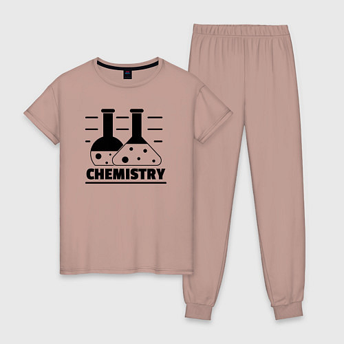 Женская пижама CHEMISTRY химия / Пыльно-розовый – фото 1