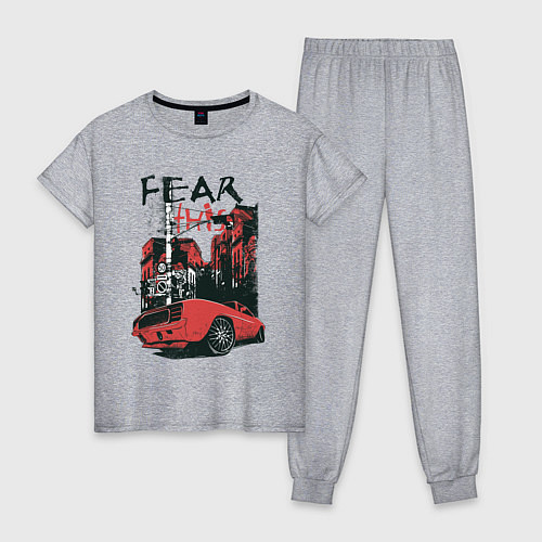 Женская пижама Fear This футболка / Меланж – фото 1