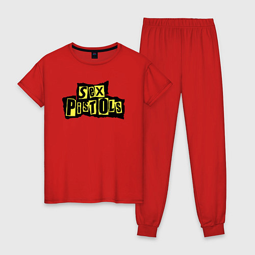 Женская пижама Sex Pistols лого / Красный – фото 1