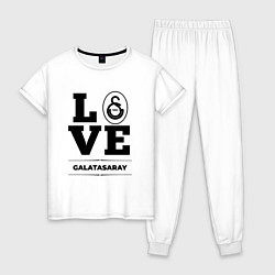 Пижама хлопковая женская Galatasaray Love Классика, цвет: белый