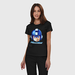 Пижама хлопковая женская Mega Man - Rockman, цвет: черный — фото 2