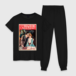 Пижама хлопковая женская Poster Harry Houdini Episode Ten, цвет: черный