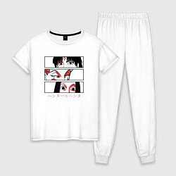 Пижама хлопковая женская Hunter x Hunter Хисока, Иллуми, Куроро, цвет: белый