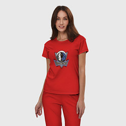 Пижама хлопковая женская Даллас Маверикс NBA, цвет: красный — фото 2
