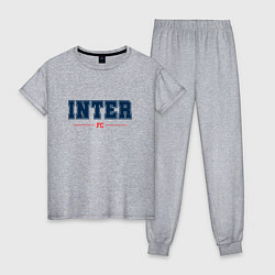 Пижама хлопковая женская Inter FC Classic, цвет: меланж