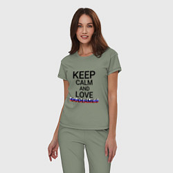 Пижама хлопковая женская Keep calm Gudermes Гудермес, цвет: авокадо — фото 2