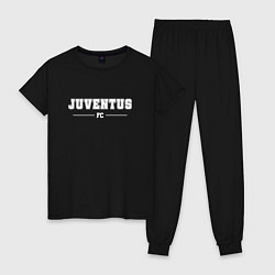 Пижама хлопковая женская Juventus Football Club Классика, цвет: черный