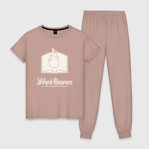 Женская пижама Несущие слово лого винтаж / Пыльно-розовый – фото 1