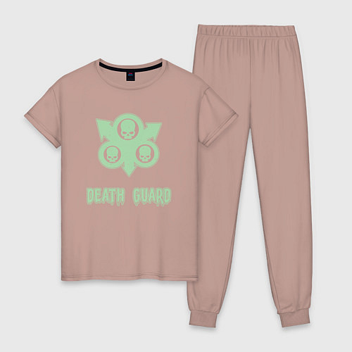 Женская пижама Гвардия смерти Нургла винтаж лого / Пыльно-розовый – фото 1