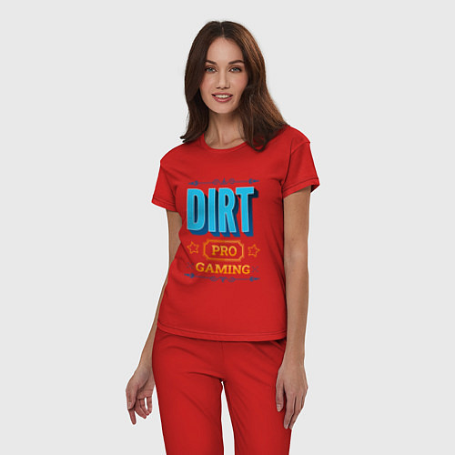 Женская пижама Игра Dirt pro gaming / Красный – фото 3