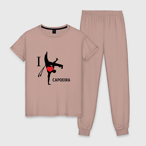 Женская пижама I LOVE CAPOEIRA / Пыльно-розовый – фото 1