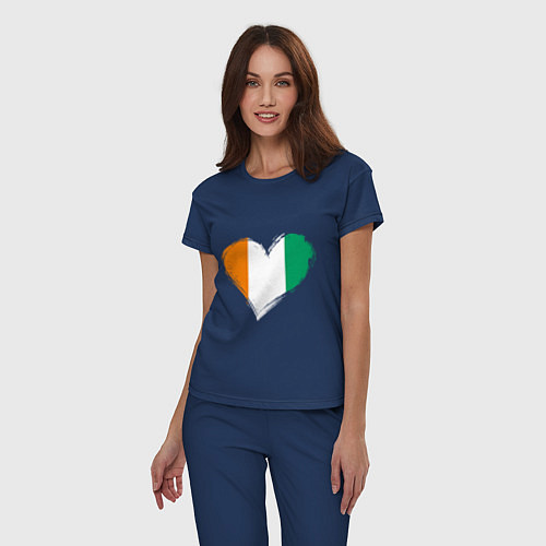 Женская пижама Сердце - Ирландия / Тёмно-синий – фото 3