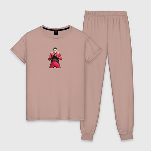 Женская пижама Джим Керри - Соник / Пыльно-розовый – фото 1