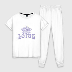 Пижама хлопковая женская Lotus, цвет: белый