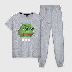 Женская пижама Sad Pepe art