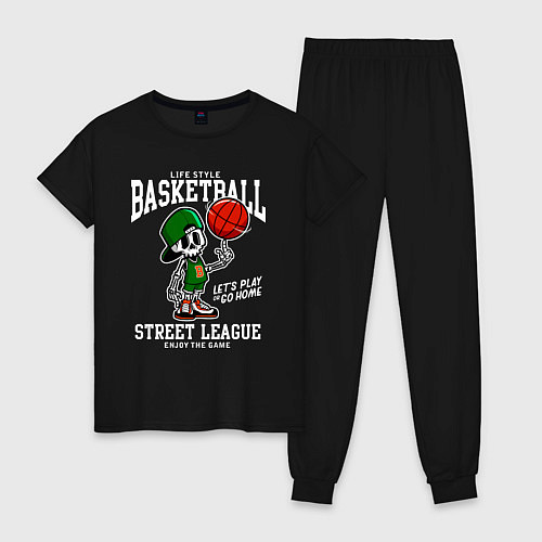 Женская пижама Баскетбол уличная лига / Черный – фото 1