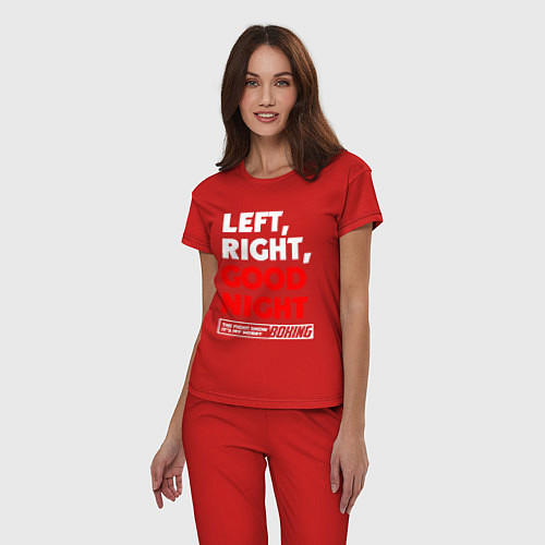 Женская пижама Left righte good night / Красный – фото 3