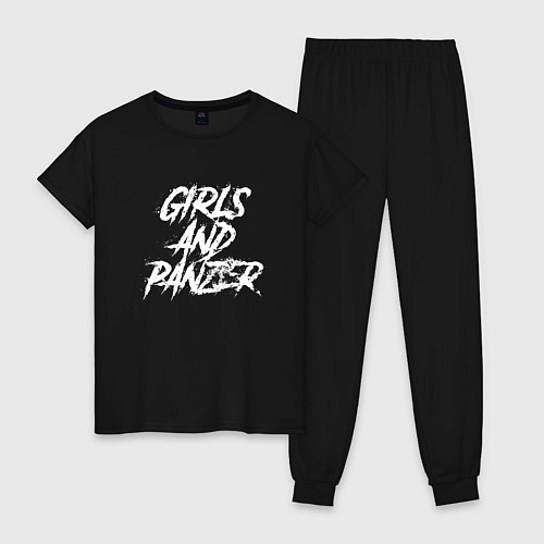 Женская пижама Girls und Panzer logo / Черный – фото 1