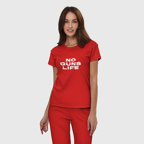 Женская пижама No Guns Life лого / Красный – фото 3