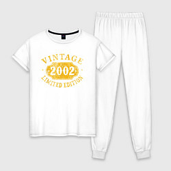 Пижама хлопковая женская Винтаж 2002, цвет: белый
