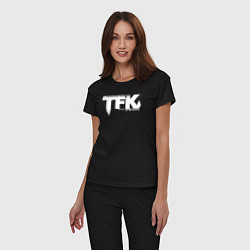 Пижама хлопковая женская Thousand Foot Krutch лого, цвет: черный — фото 2