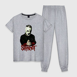 Пижама хлопковая женская Slipknot mask, цвет: меланж