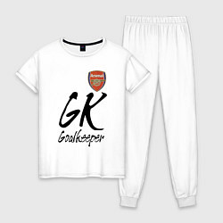 Пижама хлопковая женская Arsenal - London - goalkeeper, цвет: белый