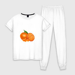 Женская пижама Мандарины цитрусовые