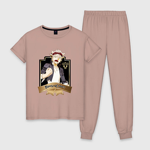 Женская пижама Аста из черного клевера / Пыльно-розовый – фото 1