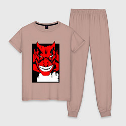 Пижама хлопковая женская Zaraki Kempachi, цвет: пыльно-розовый