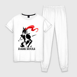 Пижама хлопковая женская Dark Souls, цвет: белый