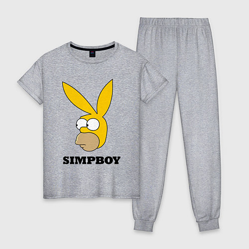 Женская пижама Simpboy - rabbit Homer / Меланж – фото 1