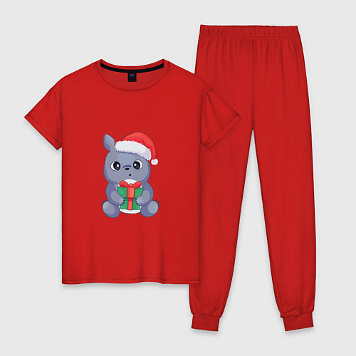 Женская пижама Малыш Тоторо / Красный – фото 1