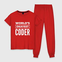 Женская пижама Worlds okayest coder