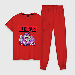 Пижама хлопковая женская Blink bunny fuck, цвет: красный