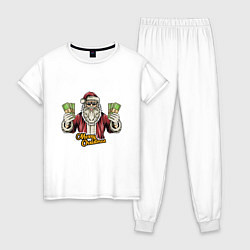 Пижама хлопковая женская Santa money, цвет: белый